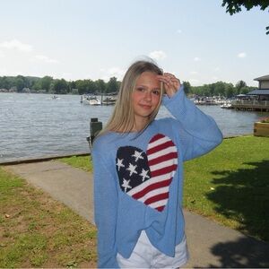 Wooden Ships Blue Knit Sweater